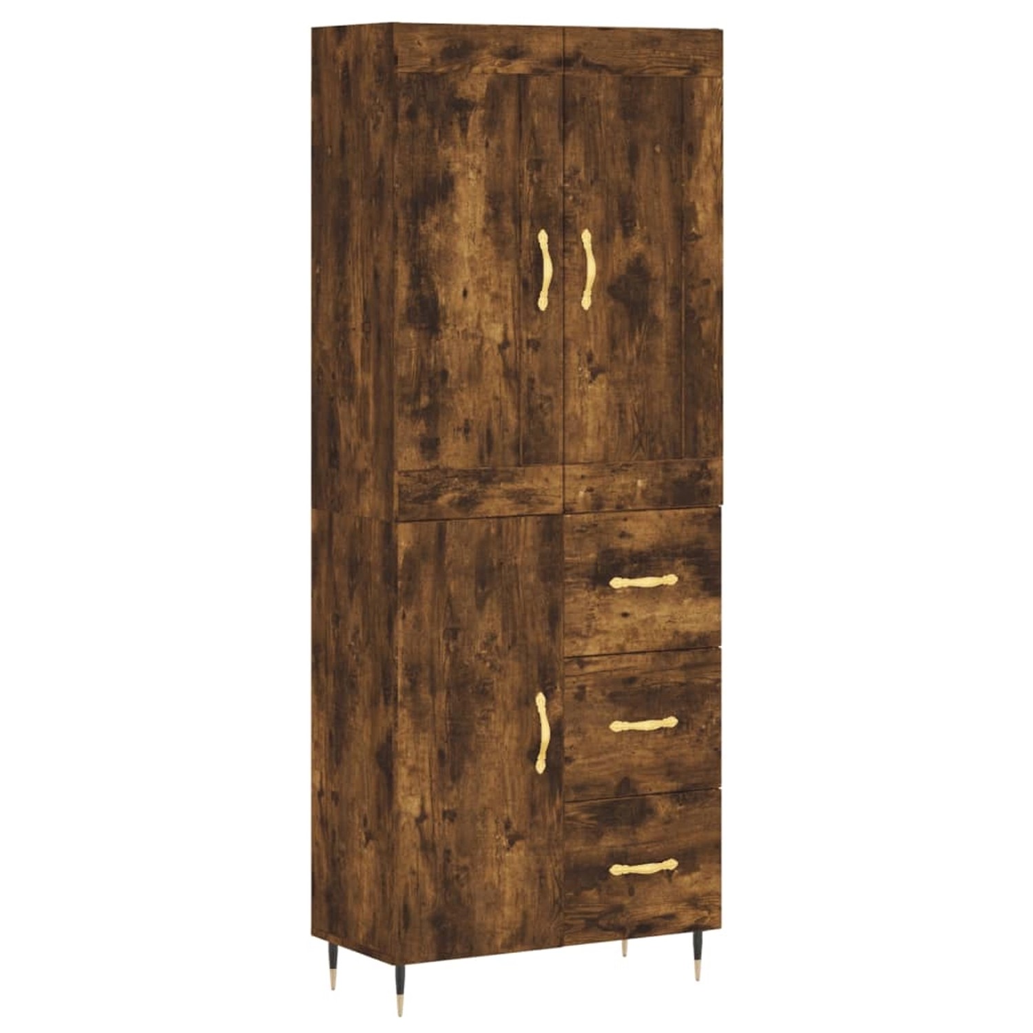 vidaXL Highboard Räuchereiche 69,5x34x180 cm Holzwerkstoff 3199798 günstig online kaufen