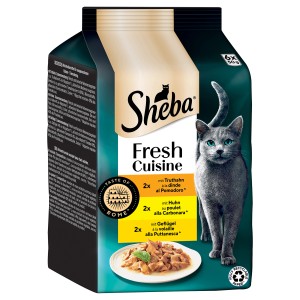 Sheba Katzen-Nassfutter Fresh Cuisine Truthahn Huhn & Geflügel 6 x 50 g