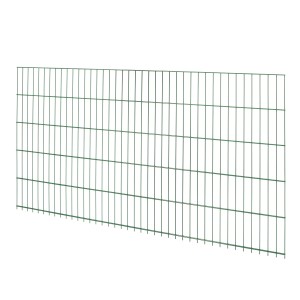 Grüner Doppelstabmattenzaun, 103x201 cm, für robuste Gartenzäune.