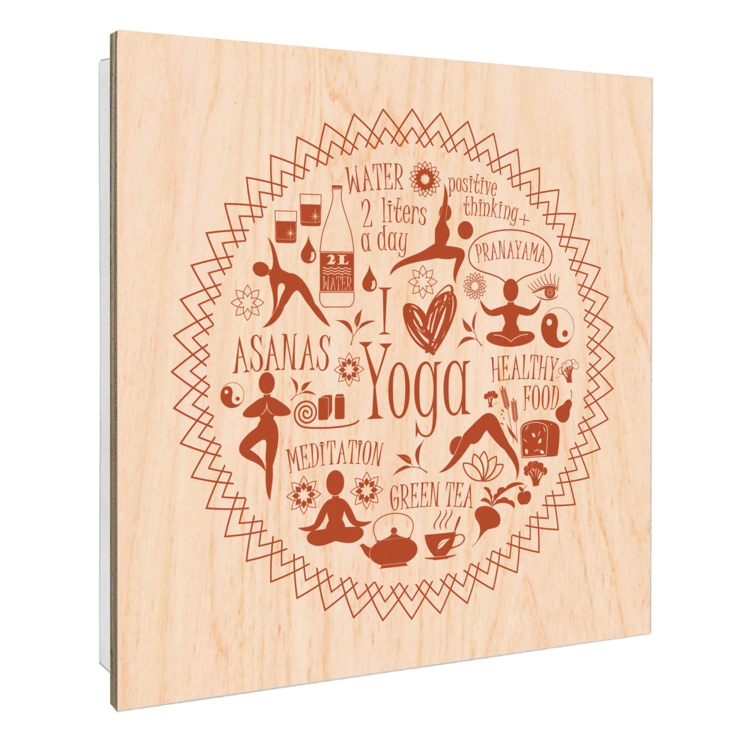 Banjado Großer Schlüsselbox Holz 30x30cm Weiß Scharnier Rechts 50 Haken Sch günstig online kaufen