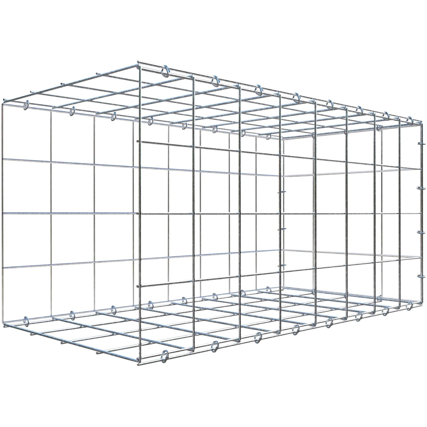 Gabiona C-Ring-Gabione-Anbaukorb Typ 2 40 x 80 x 40 cm Maschenw 10 x 10 cm