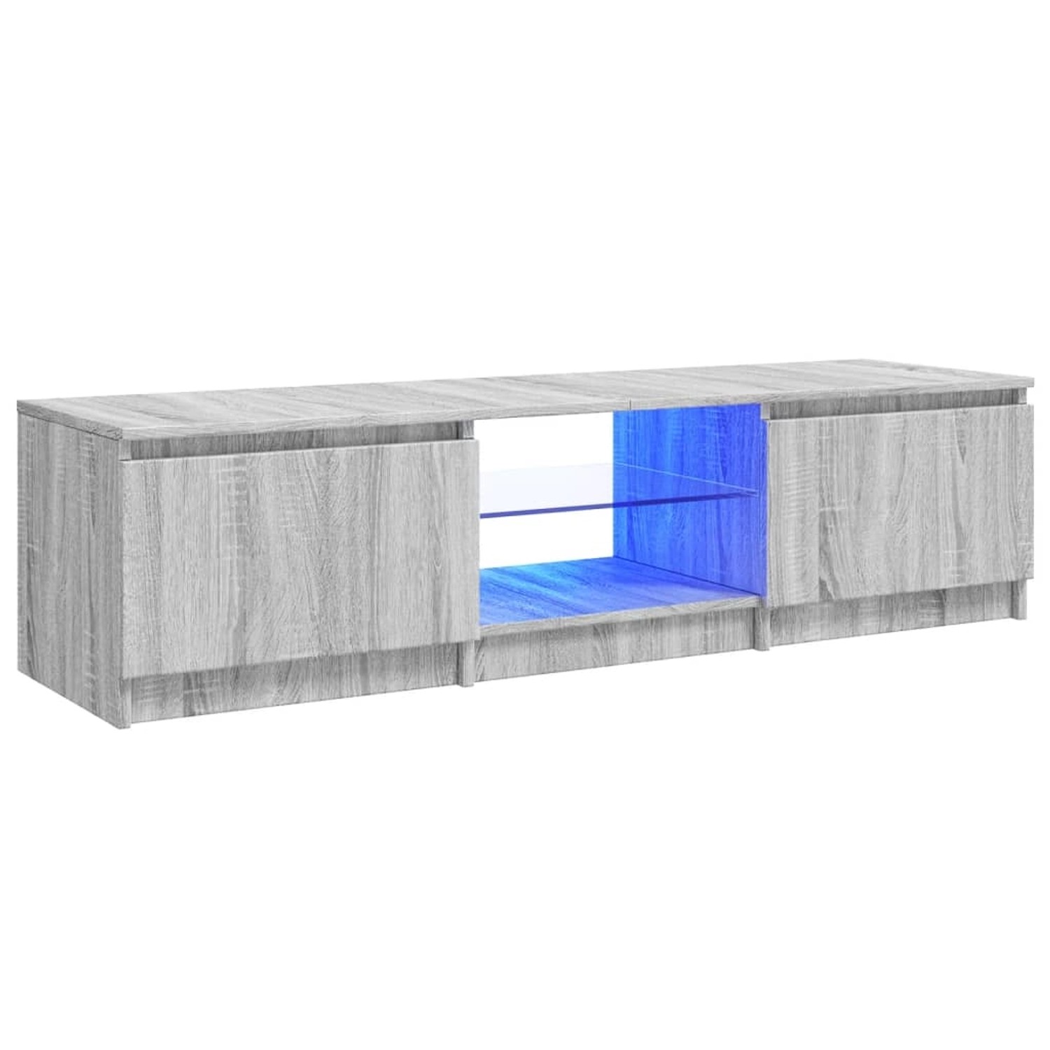 VidaXL TV-Schrank mit LED-Leuchten Grau Sonoma 140x40x35,5 cm