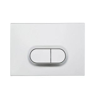 Pianura Betätigungsplatte Duo O EASYPro, Chrom matt, für WC-Spülkästen.