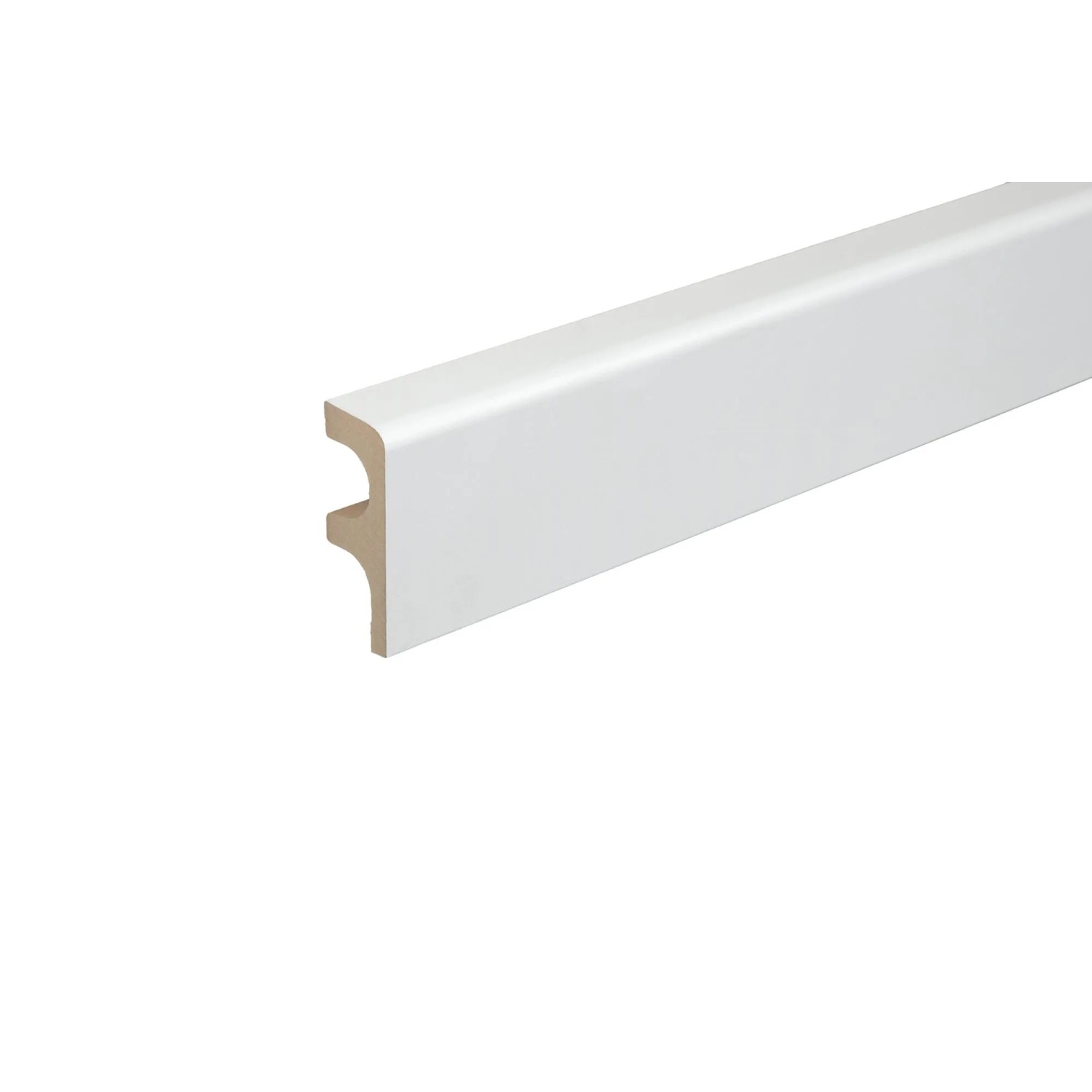Kosche Rohrsockelleiste 80 mm x 28 mm Länge 2.600 mm Weiß