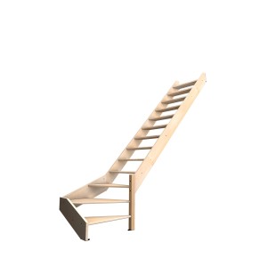 Kordo 1/4 gewendelte Treppe rechts, Buche Nostra, 13 Stufen. Innentreppe aus Holz.