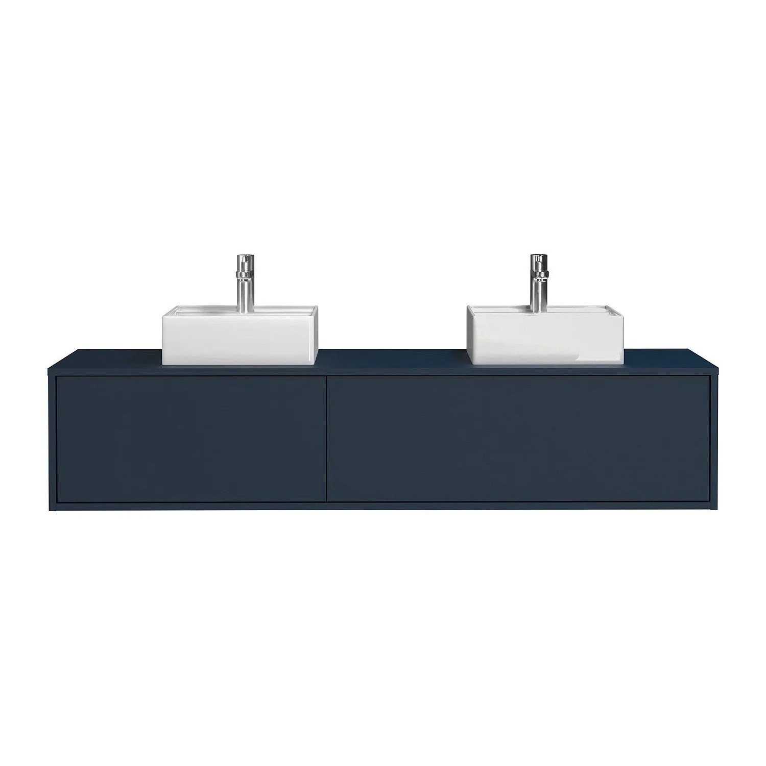 Vente-unique Doppelwaschtisch Isaure Marineblau 150 cm