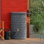 Arves Regentonne Arcado 230 l in Schwarz Granit mit Steinoptik im Garten.
