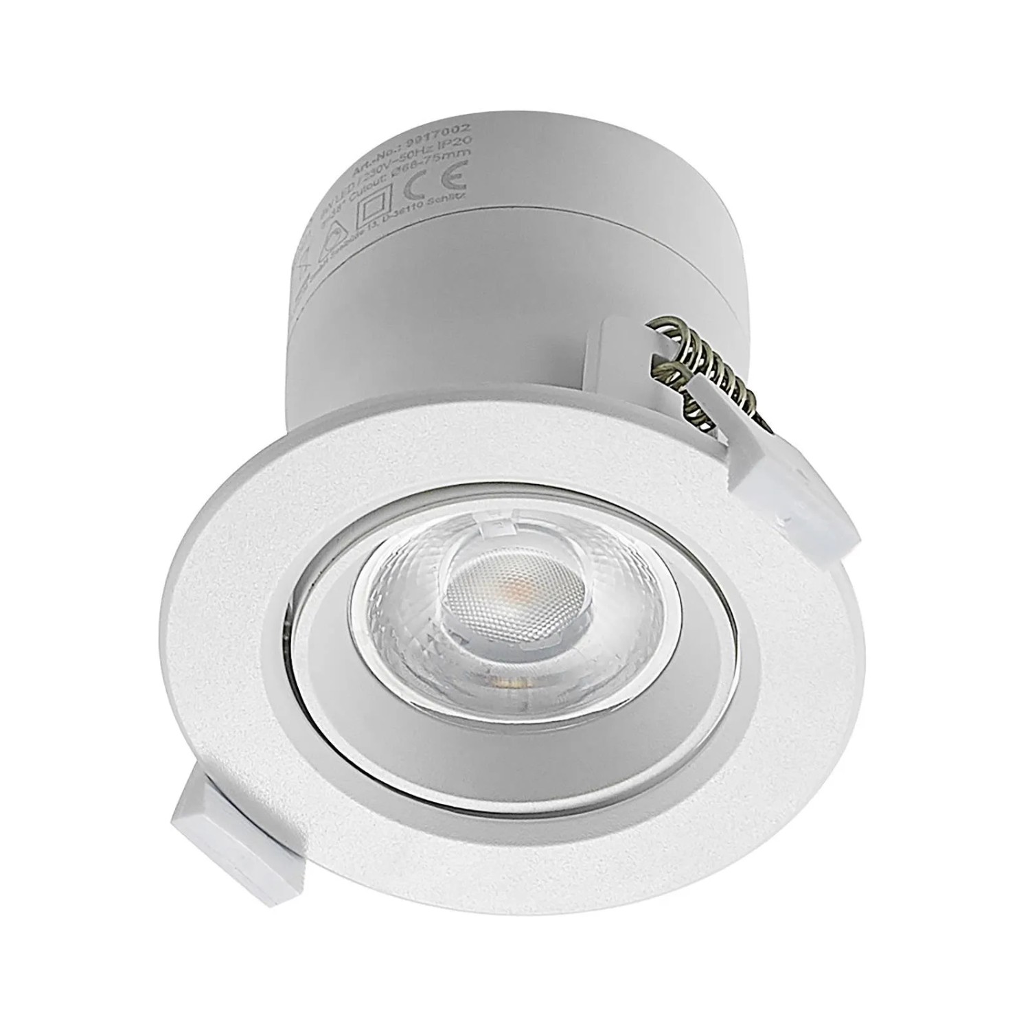 PRIOS LED 9917002 Modern in Weiß aus Aluminium 1-flammig Wohnzimmerleuchte