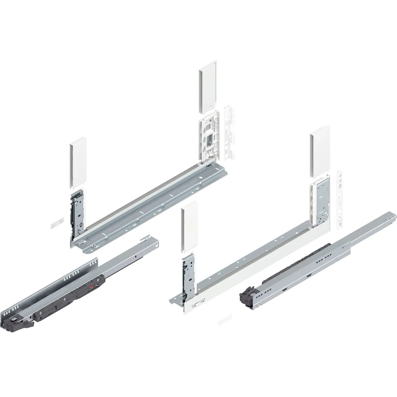 Blum Schubladensystem Legrabox free Höhe C Tip-On Vollauszug 550 mm 40 kg Seidenweiß
