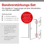 Getadoor Bandverstärkungsset für Türzargen, Anwendungsbeispiel mit Glastür.