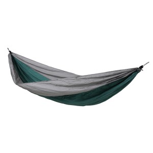Svita Hängematte, grün/hellgrau, für 1-2 Personen, ideal für Outdoor, Camping und Ultraleicht-Reisen.