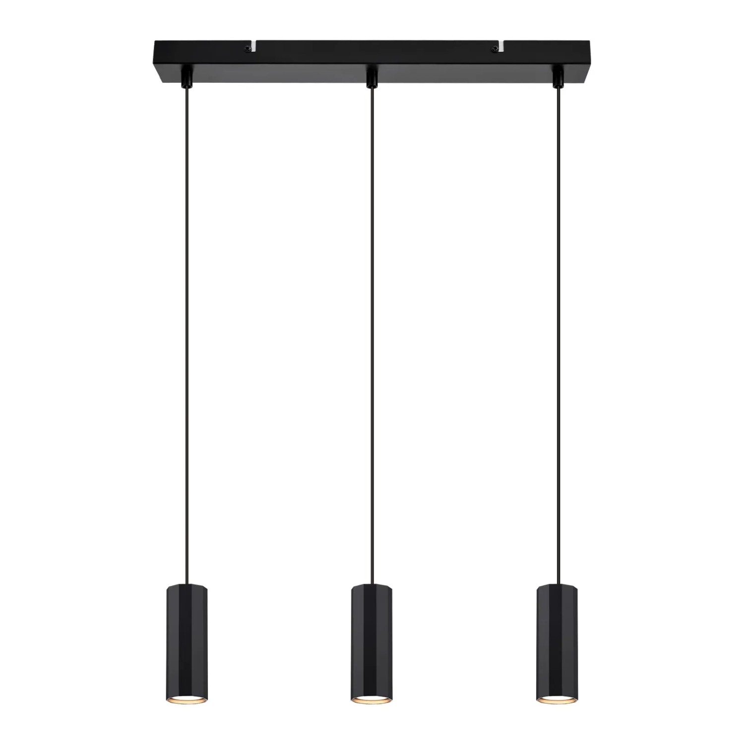 NETTLIFE Schwarze Pendelleuchte aus Metall Durchmesser 44 CM GU10 3 Glühbirnen Modernes Industrielles Wohnzimmer für den Innenbereich