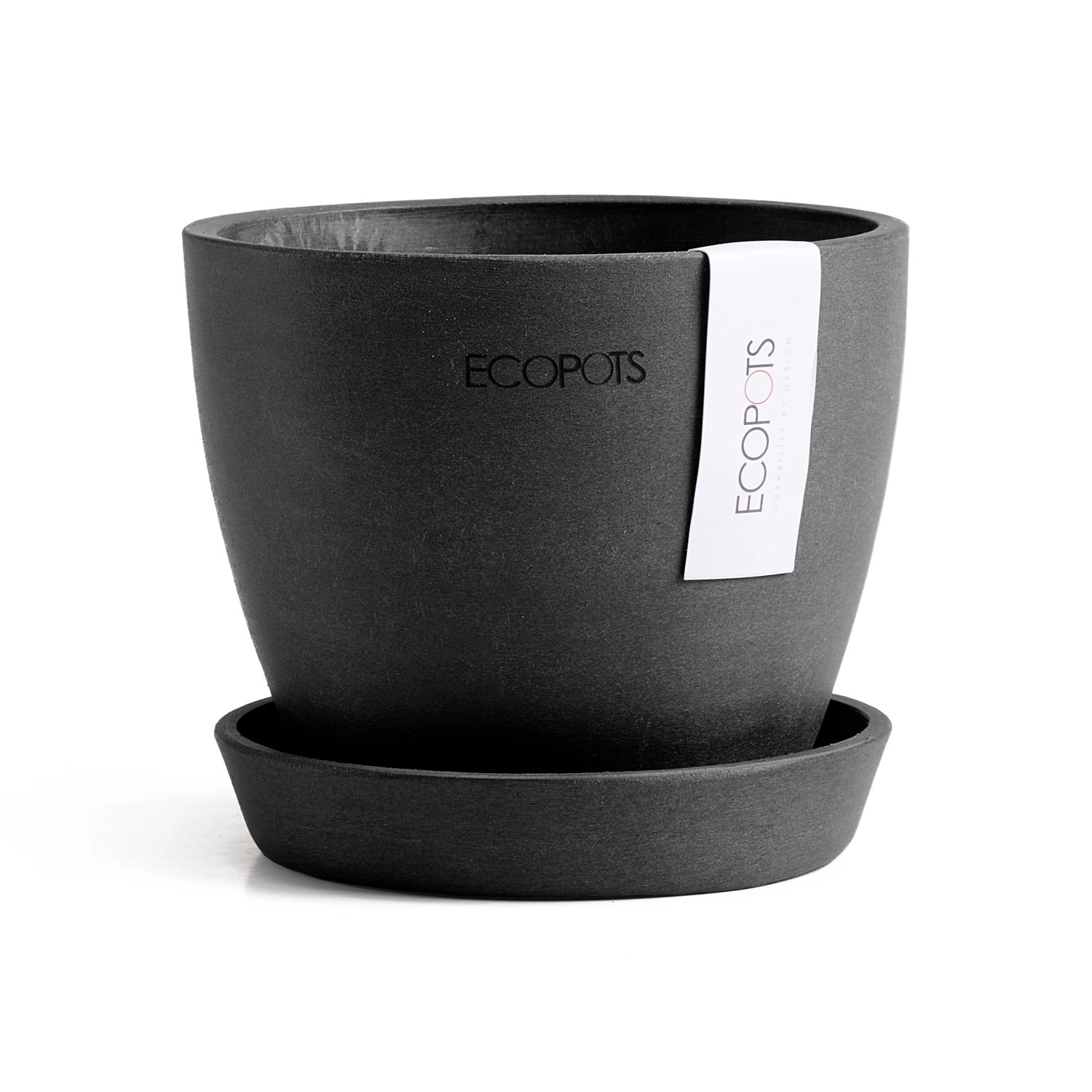 Ecopots Pflanztopf Antwerp Mini Dunkelgrau 11,5 cm x 10,1 cm