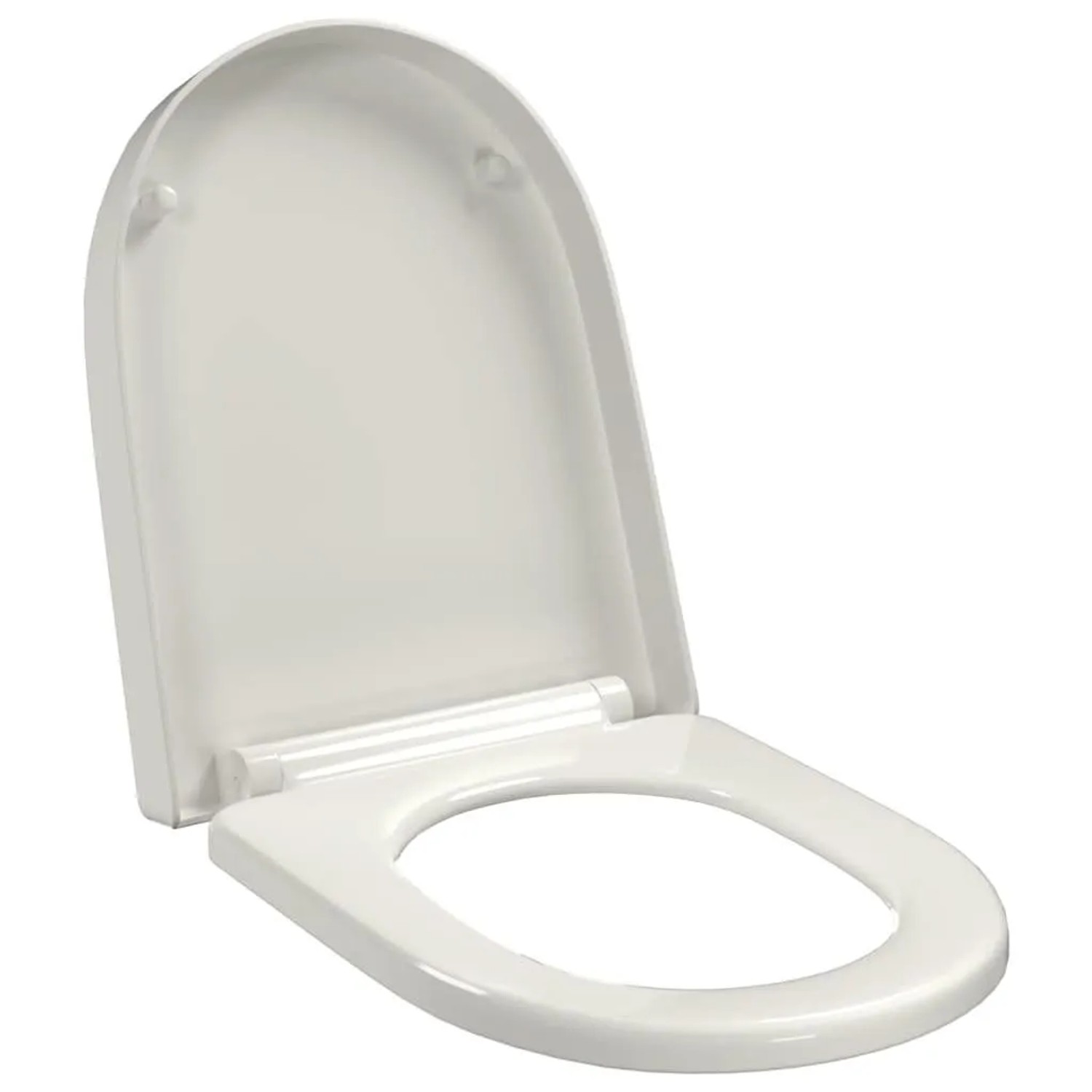 vidaXL Toilettensitz mit Absenkautomatik und Quick-Release Weiß Eckig 141765
