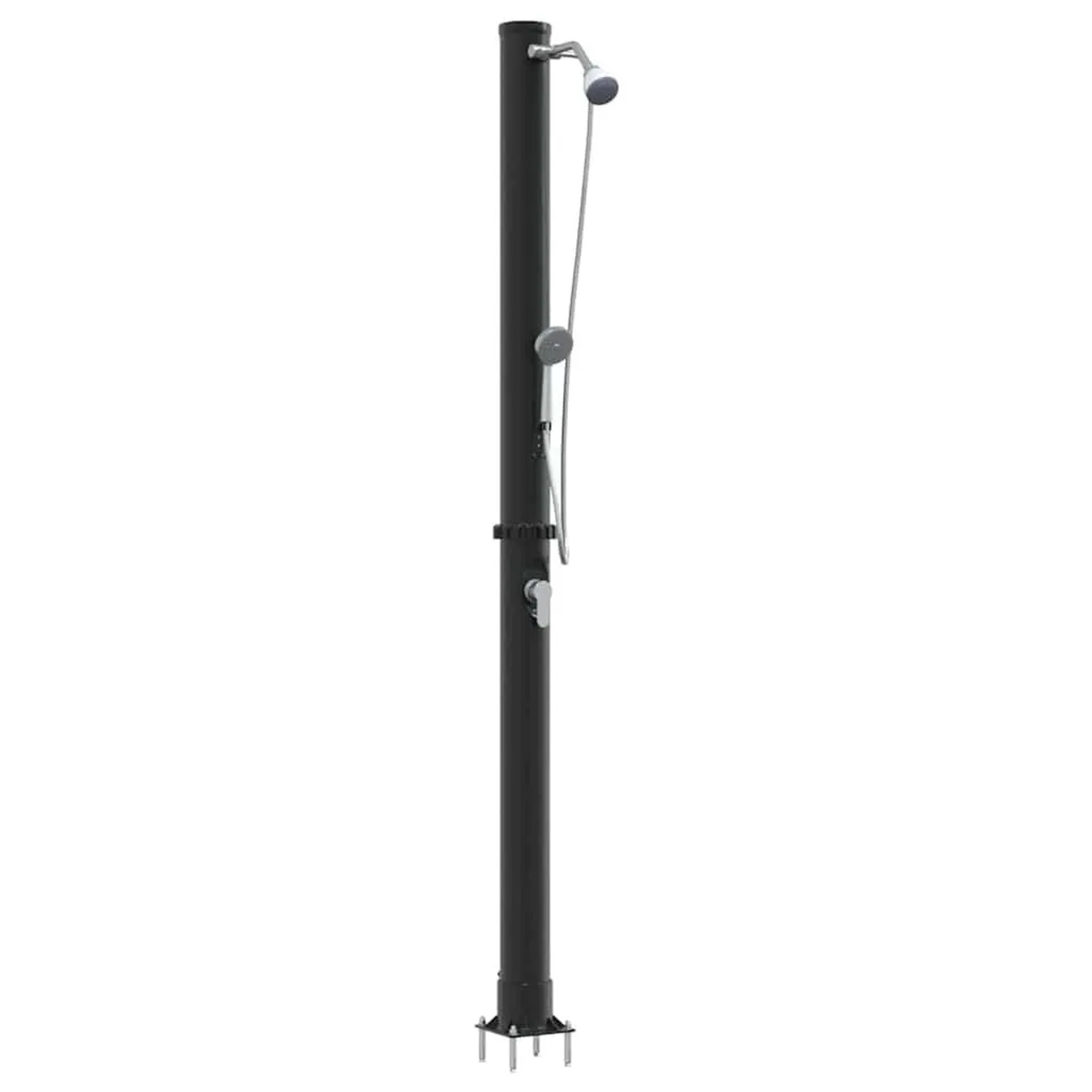 vidaXL Außen Solardusche Schwarz 217 cm PVC und Aluminium 42003409