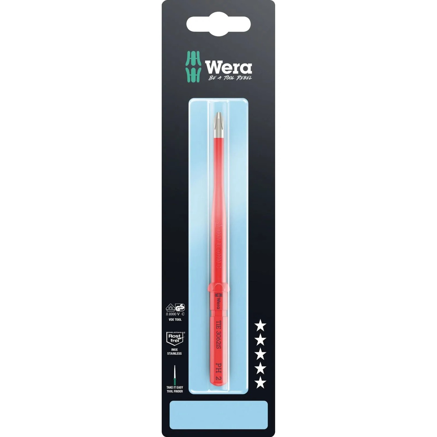 Wera Kraftform Kompakt VDE 3062 Is Take It Easy SB  Edelstahl 05006581001