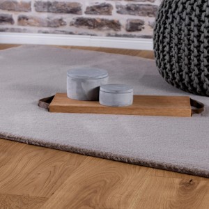 Moderner, taupefarbener Teppich My Cha Cha von Obsession, 230x160 cm.