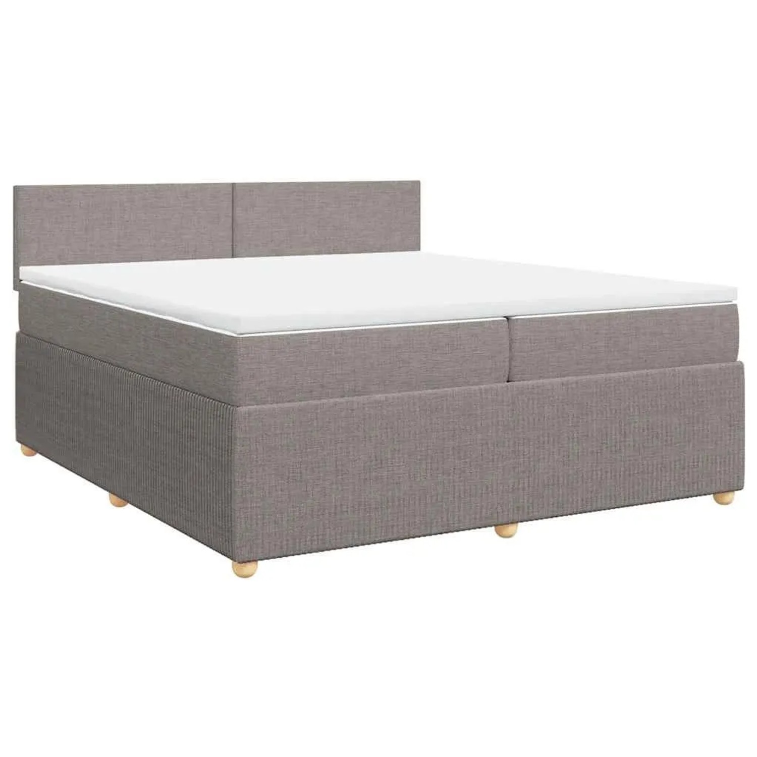 vidaXL Boxspringbett mit Matratze Taupe 200x200 cm Stoff 3289860 günstig online kaufen