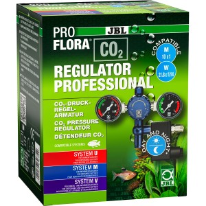 JBL Proflora Regulator Professional CO2-Druckminderer mit 2 Anzeigen und Magnetventil.