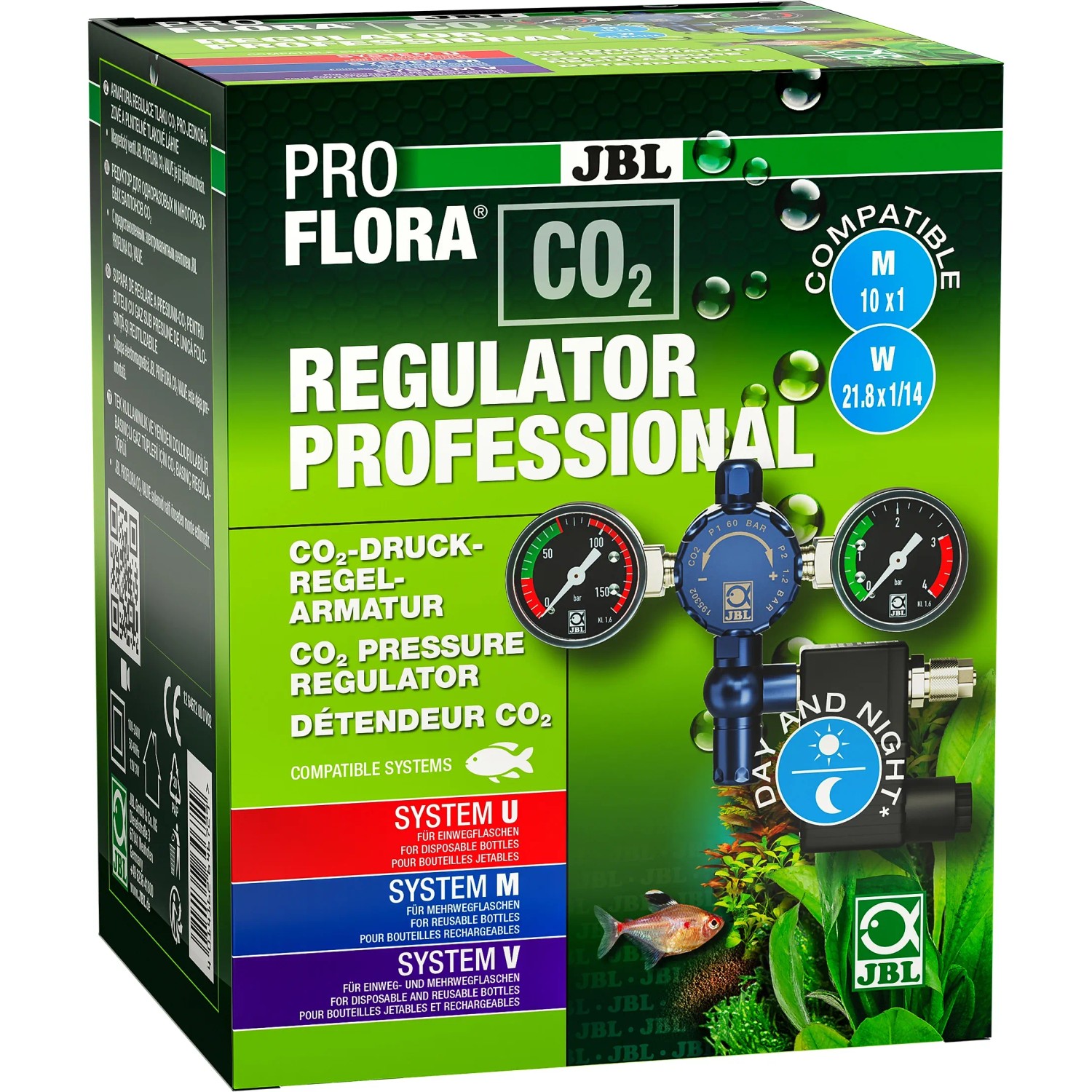 JBL Aquarium-CO²-Druck-Regelarmatur Proflora Regulator Professional f. CO²-Düng.