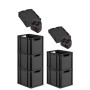 PROREGAL SuperSparSet: 5 schwarze Euroboxen mit Deckel, 30 Liter, stapelbar.