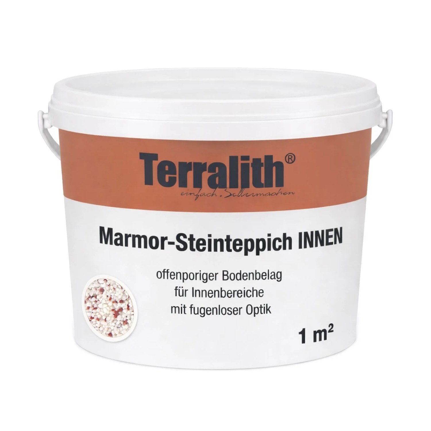 Terralith Edelsteinteppich Jaspis Bianco 1 m² Innen