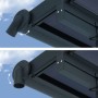 Detailaufnahme der Regenrinne der Canopia Terrassenüberdachung Capri in Anthrazit Grau.