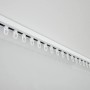 Weiße Gardinia Aluminium Vorhangschiene Luna, 1-läufig, 230 cm, mit Gleitern zur Deckenmontage.