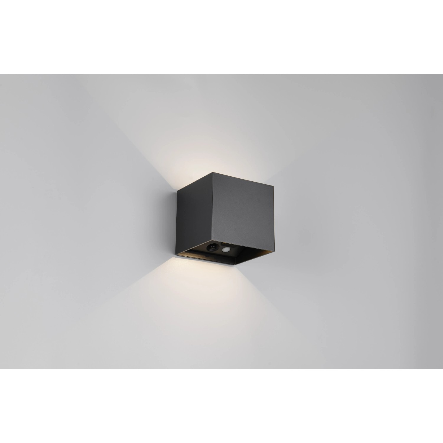 Reality LED Wandleuchte kabellos Genie 10 x 10,5 x 10,5 cm Schwarz Matt kaufen bei OBI