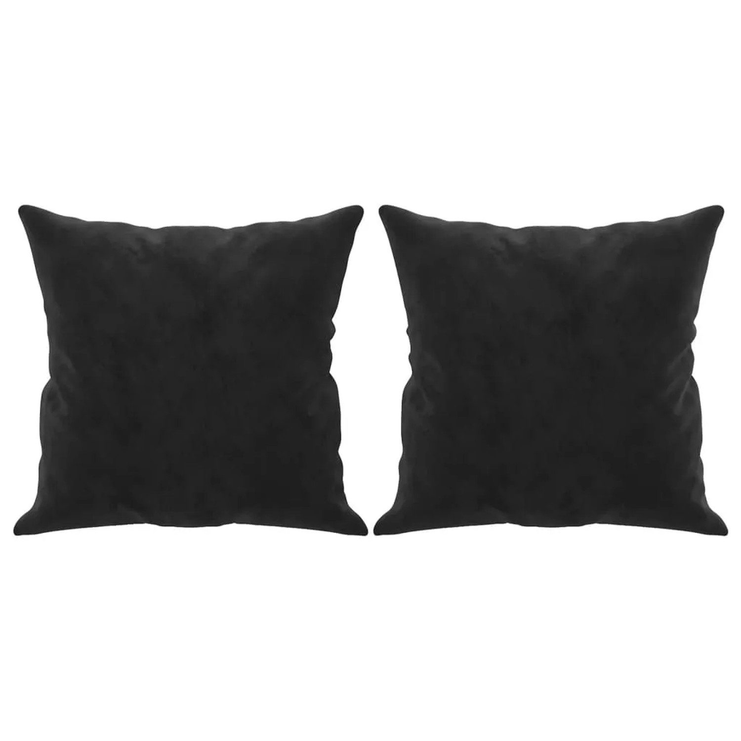 vidaXL Zierkissen 2 Stk Schwarz 40x40 cm Samt 349490