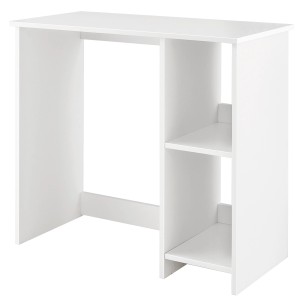 Costway Kleiner Schreibtisch PC-Tisch Weiß 80 x 40 x 74 cm