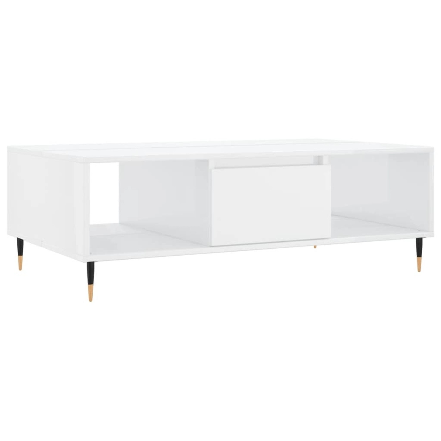 vidaXL Couchtisch Hochglanz-Weiß 104x60x35 cm Holzwerkstoff 827078