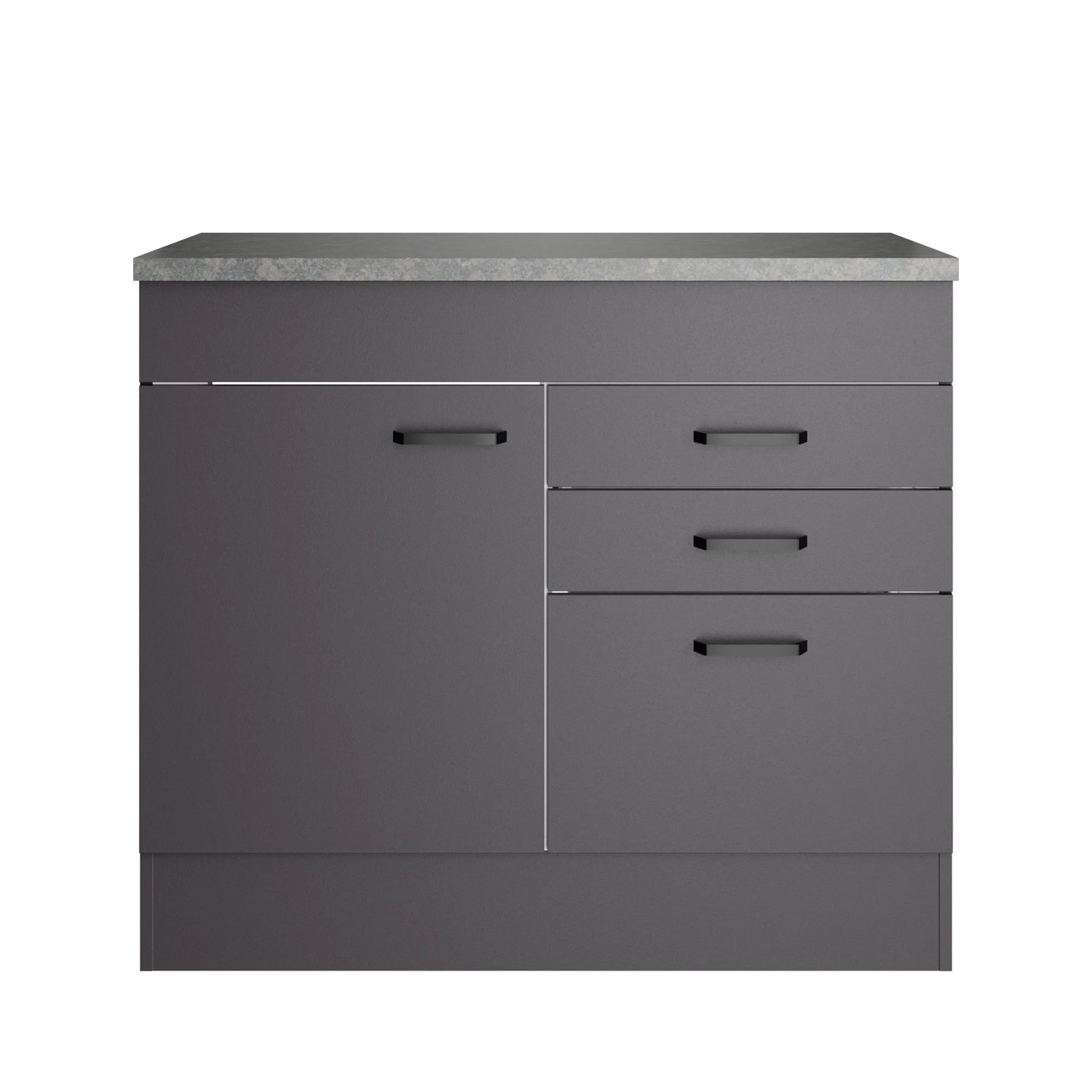 OPTIFIT Spülenunterschrank Kiel420 100 x 88 x 60 cm Anthrazit Matt