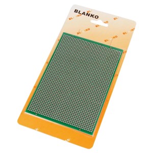 Blanko Lötplatine mit Epoxidharz, doppelseitig, 2128 Kontakte, auf gelber Verpackung.