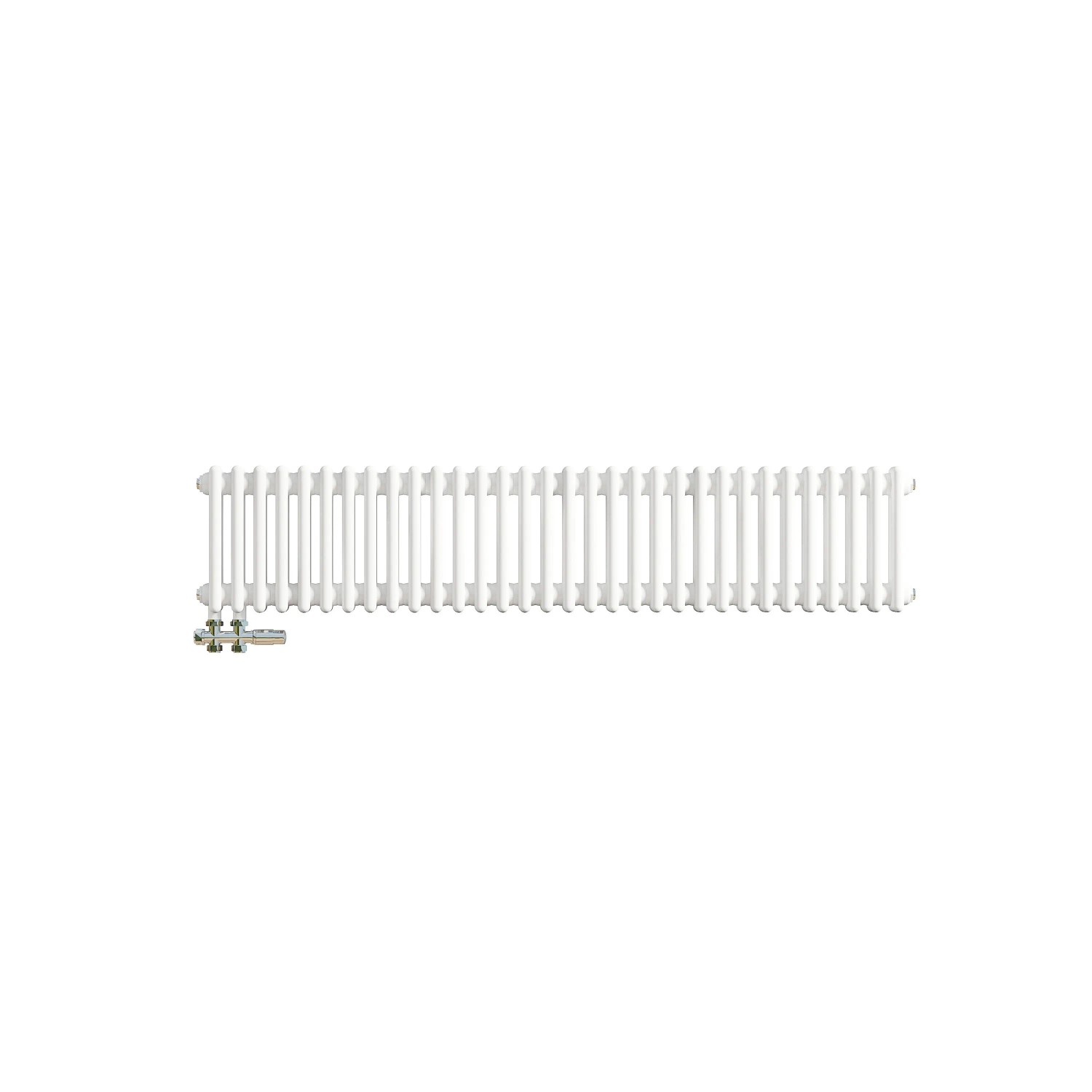AICA Traditioneller Gusseisenstil 2 Spalten Heizkörper 300 x 1460 mm Weiß 979W
