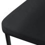 Detailaufnahme: Schwarzer ML-Design Esszimmerstuhl mit Samtbezug. Bequemer Küchenstuhl.