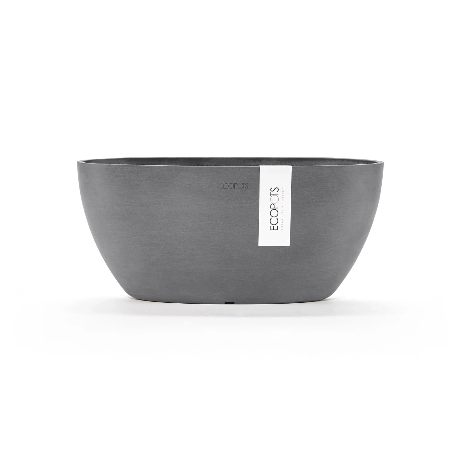 Ecopots Pflanzschale Sofia 30 cm x 13 cm Oval Grau