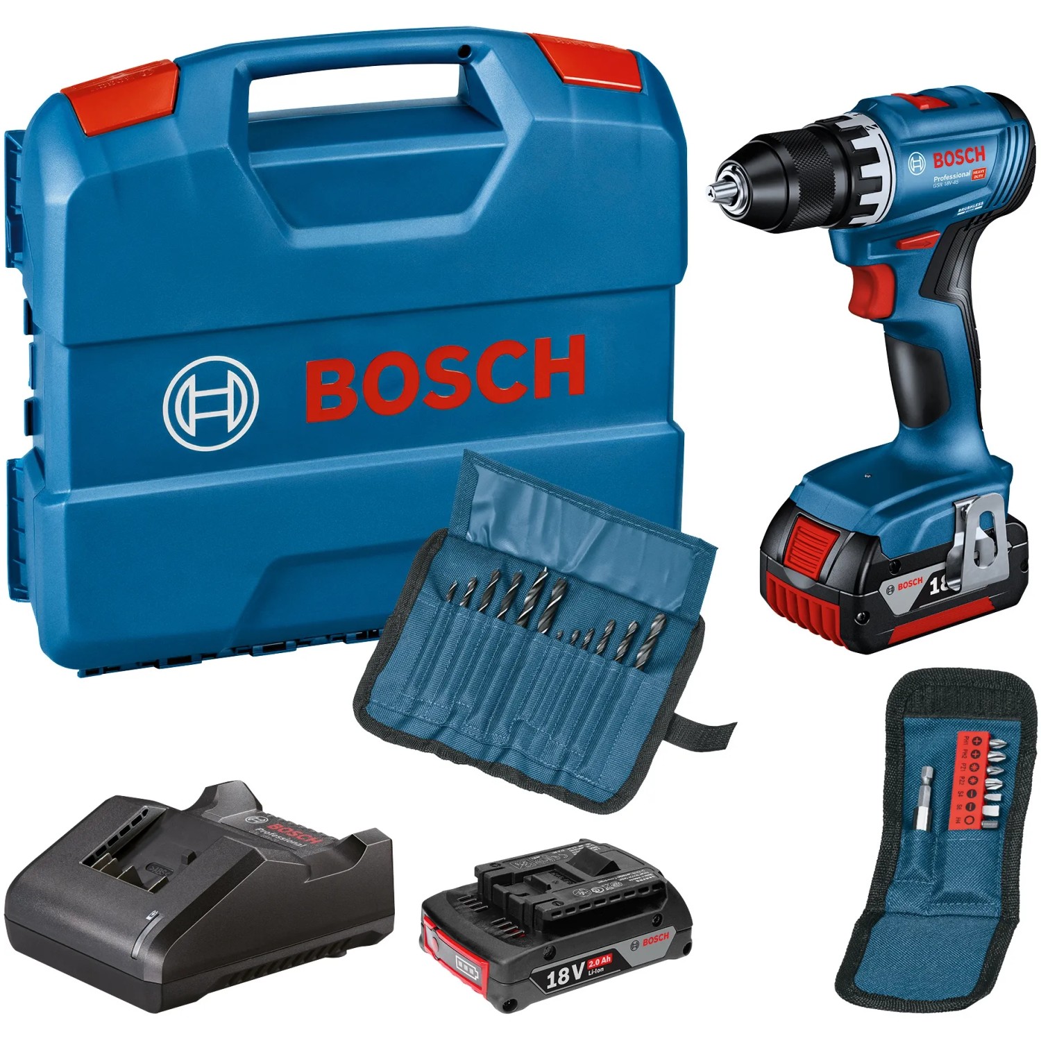 Image of Bosch Professional 18 V Akku-Bohrschrauber Akku-Bohrschrauber GSR 18V-45
