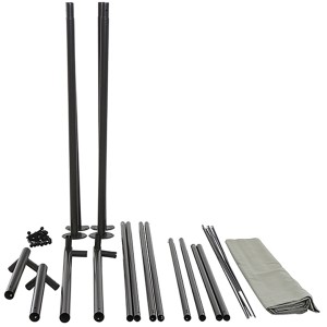 Siena Garden Pavillon Levino 300x400 cm Grau, Einzelteile des Stahlgestells und Dachplane