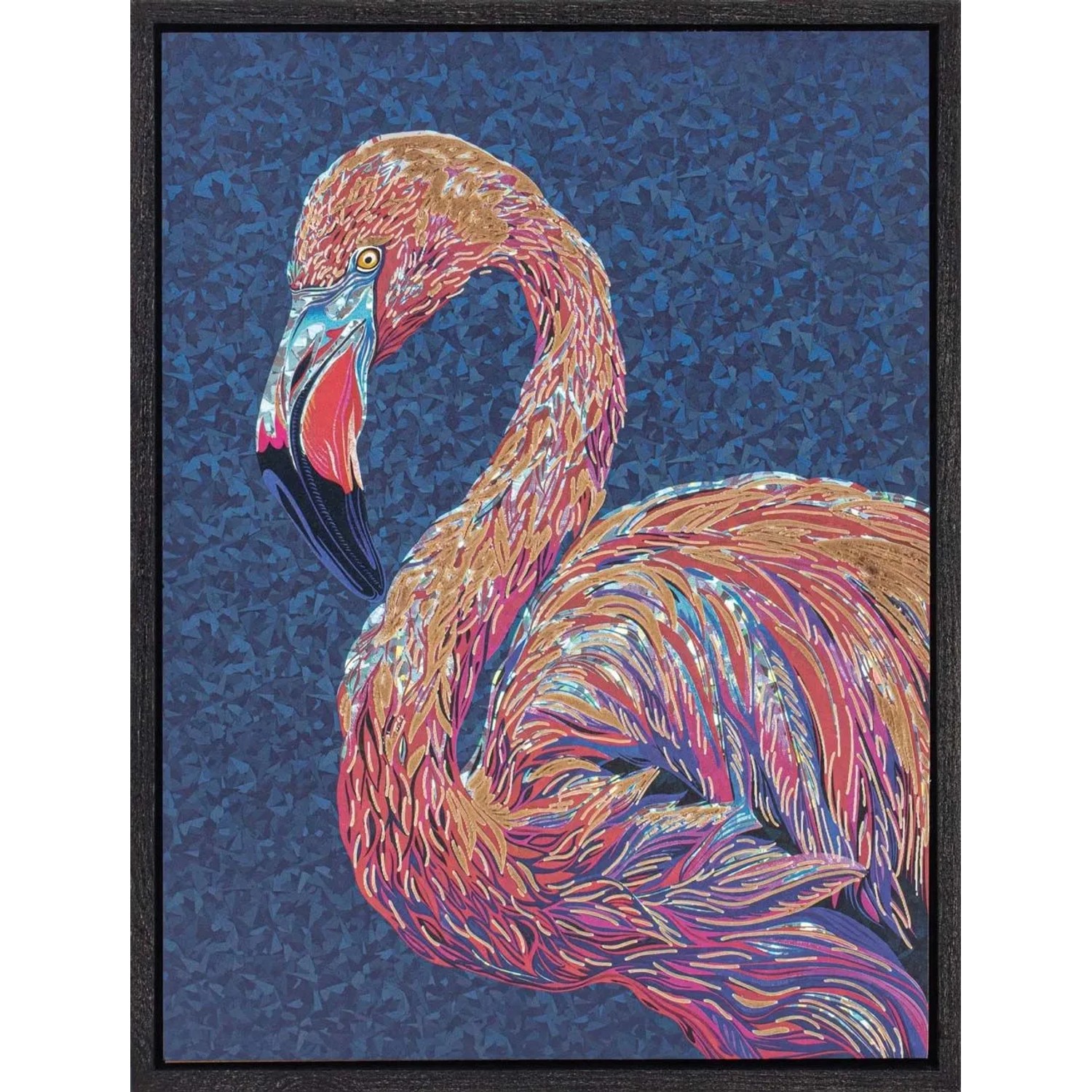 Art Universe Leinwandbild Schillender Flamingo 32 x 42 cm