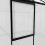 Vitavia Seitenfenster V HKP 6 mm, schwarzer Rahmen, für Gewächshäuser.