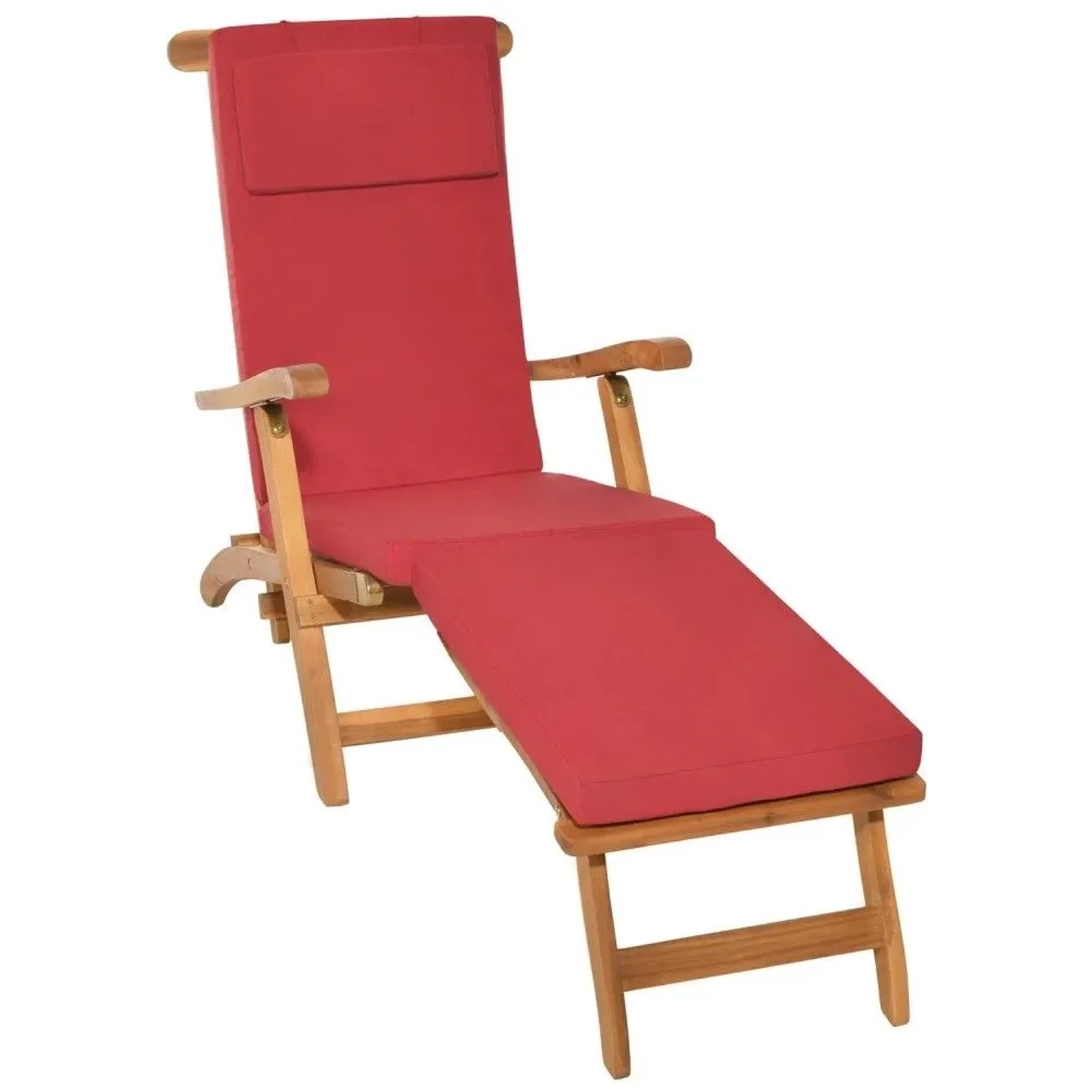 Beautissu Loftlux DC Deckchairauflage 175x45x5cm Rot