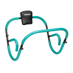 Relaxdays Bauchtrainer AB Roller Aluminium Türkis Rutschfest 66 cm x 71 cm x 71 cm 3 kg