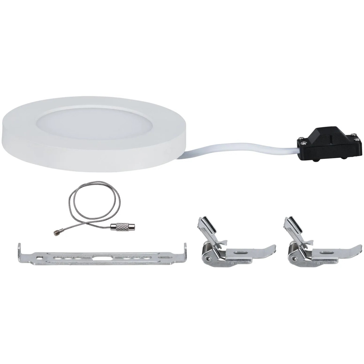 Paulmann LED-Einbaupanel Cover-it 6W, weiß, rund, mit Zubehör für Einbaustrahler.