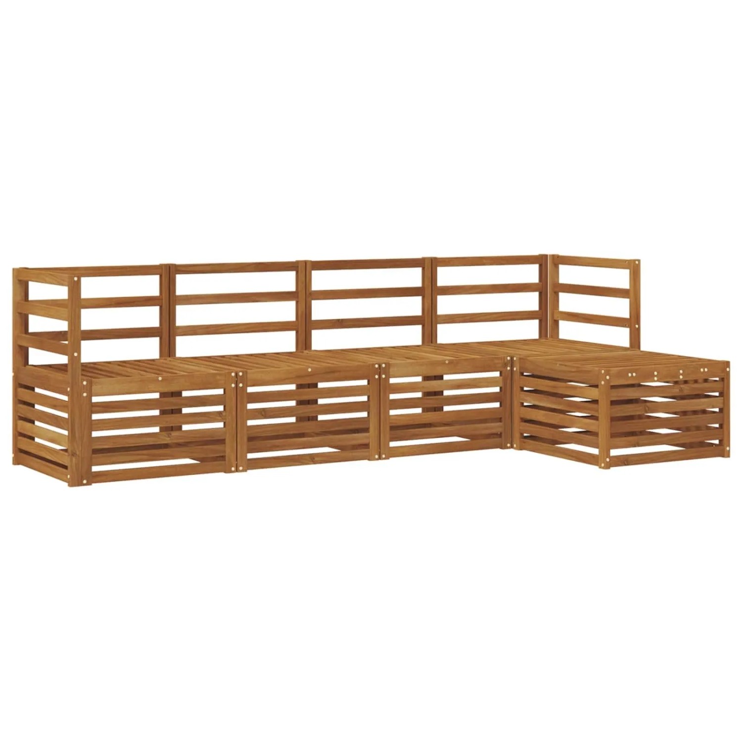 vidaXL Sofagarnituren 5-Tlg Natur Massivholz Akazie 3374629