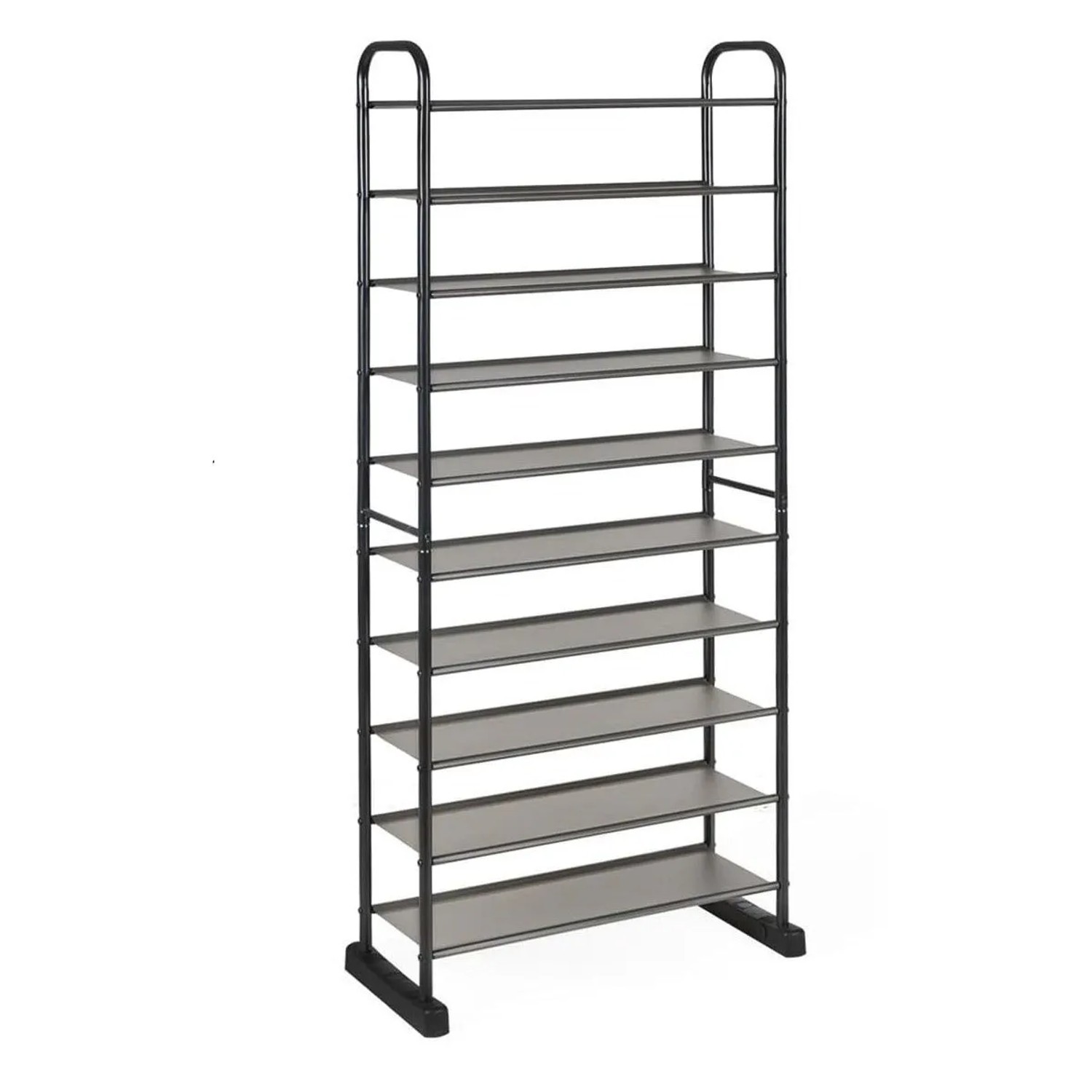 Costway Schuhregal mit 10 Ebenen mit Abnehmbarem Regal Schwarz günstig online kaufen