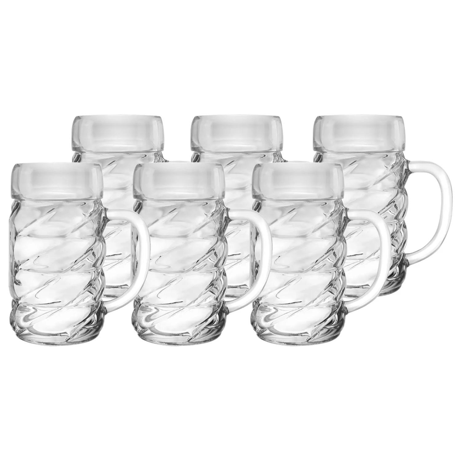 Stölzle Lausitz Oberglas Diamond Maßkrug 1,0, 6er Set