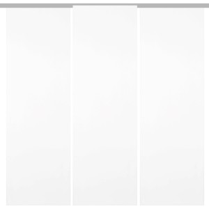 Bestgoodies Flächenvorhang Ellen 3er Pack Weiß, blickdichte Schiebegardinen für Fenster.