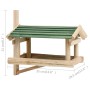 VidaXL Vogelfutterhaus aus Holz, zur Wandmontage, 35x29,5x21 cm.