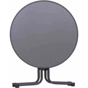Runder, anthrazitfarbener Siena Garden Klapptisch Paco, Ø 80 cm, ideal für Balkon und Garten.